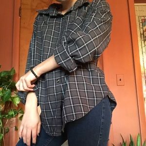 SOLD Grey and white Brandy Melville flannel